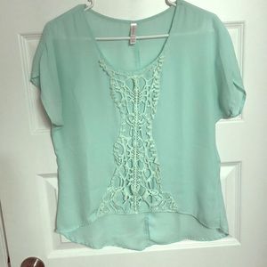 Aqua flowy Shirt